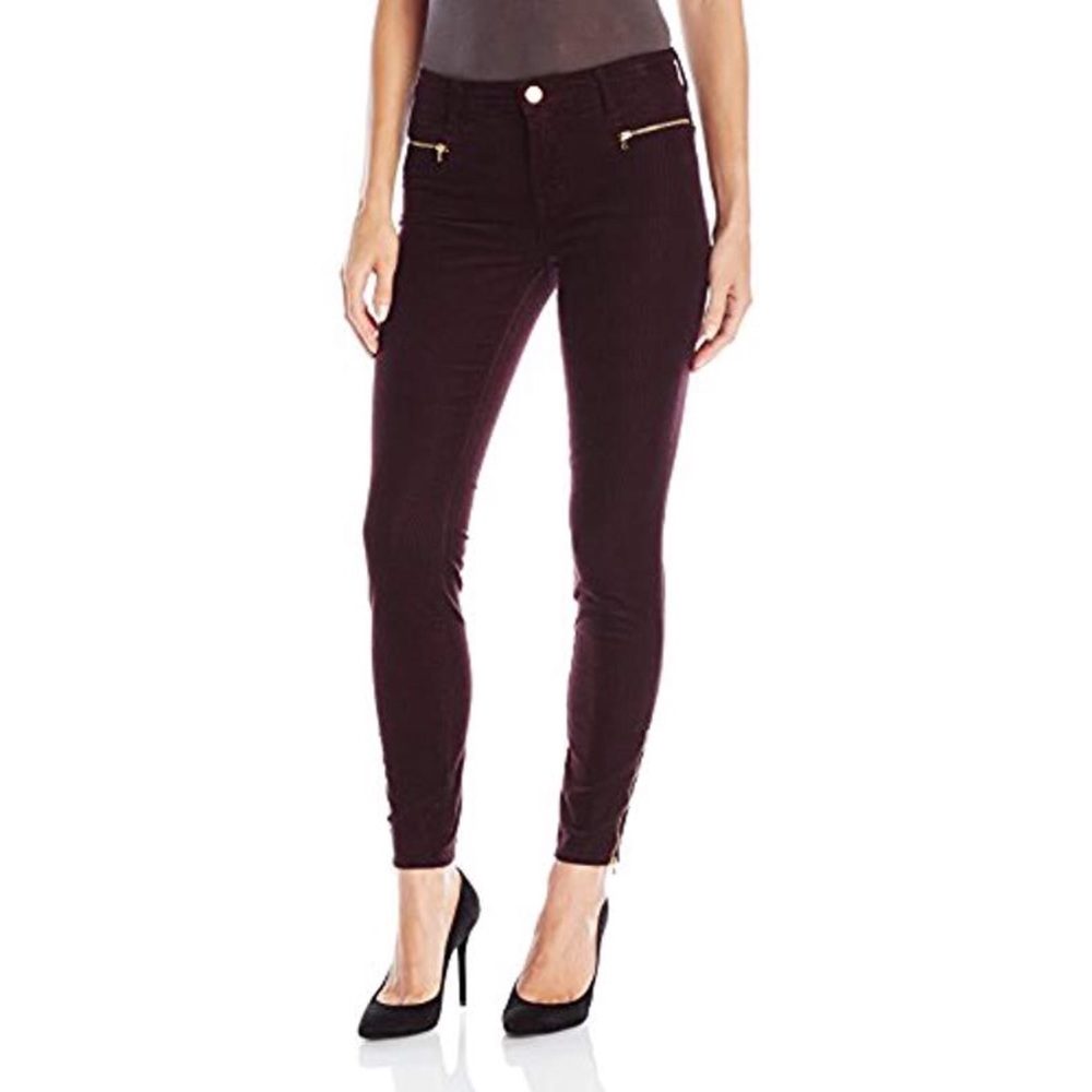 J Brand Iselin Mid-Rise Zip Skinny Ankle Corduroy